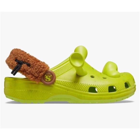 NWT Crocs Unisex Kids' Dreamworks Classic Shrek Clog in Lime Punch, sz 13 - Picture 2 of 13